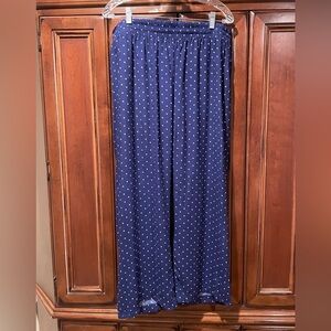 Navy and White Polka Dot Palazzo Pants